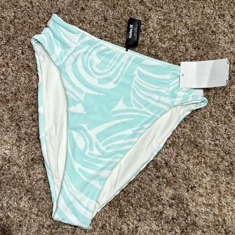 Hurley Aqua Patterned Bikini Bottoms